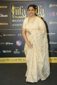 Actress Kushboo Saree Photos @ IIFA Utsavam 2024 Press Conference