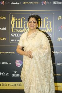 Actress Khushbu Sundar Saree Photos @ IIFA Utsavam 2024 Press Meet