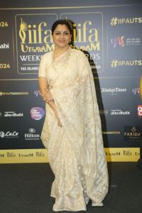 Actress Khushbu Sundar Saree Photos @ IIFA Utsavam 2024 Press Meet