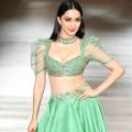 Actress Kiara Advani Green Lehenga Hot Photos @ ICW 2018
