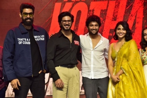 Rana Daggubati, Dulquer Salmaan, Nani, Aishwarya Lekshmi @ King of Kotha Pre-Release Event Stills