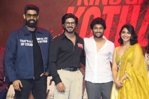 Rana Daggubati, Dulquer Salmaan, Nani, Aishwarya Lekshmi @ King of Kotha Pre-Release Event Stills