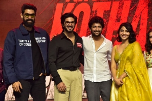 Rana Daggubati, Dulquer Salmaan, Nani, Aishwarya Lekshmi @ King of Kotha Pre-Release Event Stills