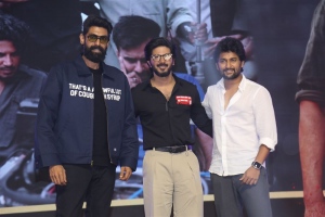 Rana Daggubati, Dulquer Salmaan, Nani @ King of Kotha Pre-Release Event Stills