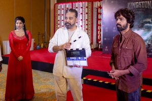 Divyabharathi, Kamal Hassan, GV Prakash @ Kingston Movie Pooja Stills