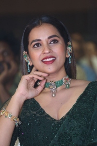 HIT 2 Movie Actress Komalee Prasad Green Saree Pics