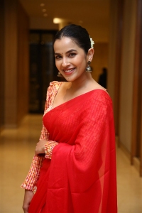 Actress Komalee Prasad Red Saree Images