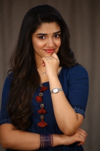 Actress Krithi Shetty New Pictures at Bangarraju Movie Interview