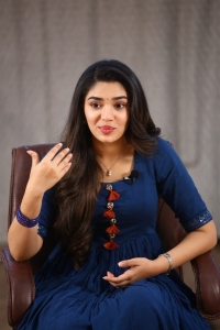 Actress Krithi Shetty New Pictures at Bangarraju Movie Interview