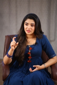 Actress Krithi Shetty New Pictures at Bangarraju Movie Interview