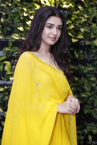 Actress Krithi Shetty Cute Photos in Yellow Churidar