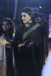 Adipurush Movie Heroine Kriti Sanon Black Saree Photos