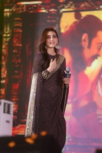 Actress Kriti Sanon Black Saree Photos @ Adipurush Pre Release