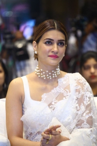 Thodelu Movie Actress Kriti Sanon White Saree Stills