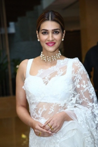 Thodelu Movie Actress Kriti Sanon White Saree Stills