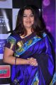 Actress Kushboo Blue Silk Saree Photos