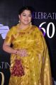 Tamil Actress Kushboo in Gold Color Tussar Silk Saree Photos