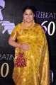 Actress Kushboo Gold Silk Saree Photos @ Chiranjeevi 60th Birthday Party
