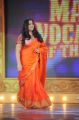 Actress Kushboo Beautiful Orange Silk Saree Stills