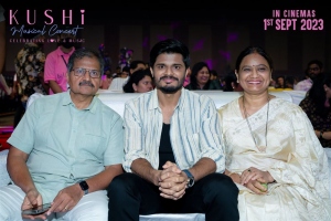 Govardhan Rao, Madhavi, Anand Deverakonda @ Kushi Movie Music Concert Event Stills