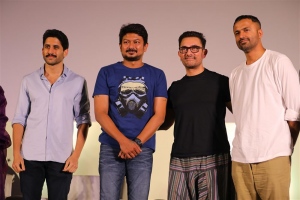 Naga Chaitanya, Udhayanidhi Stalin, Aamir Khan, Advait Chandan @ Laal Singh Chaddha Press Meet Stills