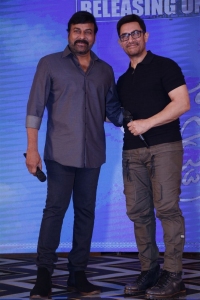 Chiranjeevi, Aamir Khan @ Laal Singh Chaddha Telugu Trailer Launch Stills