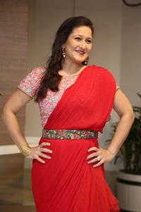 Actress Laila Red Saree Photos @ Sardar Movie Pre Release