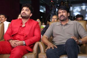 Vishwaksen, Chiranjeevi @ Laila Pre Release Event Stills