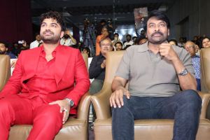 Vishwaksen, Chiranjeevi @ Laila Pre Release Event Stills