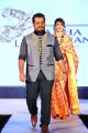 Actress Lakshmi Manchu in Silk Saree Ramp Walk Photos