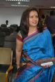 Actress Lakshmi Ramakrishnan in Blue Silk Saree Stills
