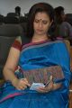 Tamil Actress Lakshmi Ramakrishnan Stills in Blue Silk Saree