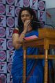 Tamil Actress Lakshmi Ramakrishnan Stills in Blue Silk Saree