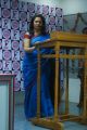 Lakshmi Ramakrishnan Latest Stills in Blue Silk Saree