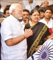 Prime Minister Narendra Modi, Sasikala Pay Last Respect to CM Jayalalitha Photos
