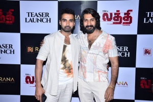 Nandha, Ramana @ Lathi Movie Teaser Launch Stills