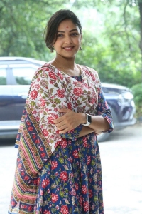 Actress Lavanya Anuvarna Cute Stills in Floral Churidar Dress