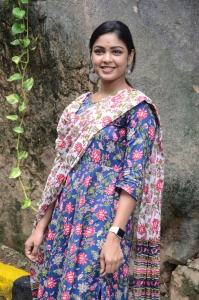 Actress Lavanya Anuvarna Cute Stills in Floral Churidar Dress