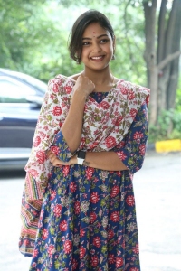 Actress Lavanya Anuvarna Cute Stills in Floral Churidar Dress