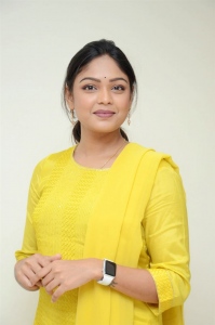 Actress Lavanya Sahukara Photos in Yellow Dress