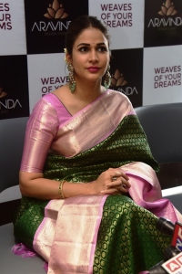 Telugu Actress Lavanya Tripathi Silk Saree Photos