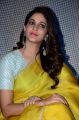 Actress Lavanya Tripathi Yellow Saree Photos @ Antariksham Movie Trailer Launch