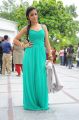 Telugu Actress Shagun Hot Stills in Long Blue Sleeveless Dress