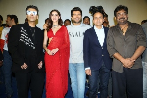 Karan Johar, Ananya Pandey, Vijay Deverakonda, Puri Jagannadh @ Liger Movie Trailer Launch Stills
