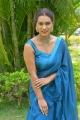 Telugu Actress Lora Maddison in Light Blue Saree Photos