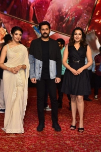 Krithi Shetty, Nithiin, Catherine Tresa @ Macherla Niyojakavargam Trailer Launch Stills