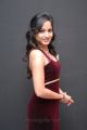 Madhavi Latha Hot Stills in Dark Red Violet Dress