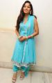 Beautiful Madhavi Latha Stills in Sleeveless Sky Blue Dress