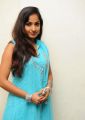 Beautiful Madhavi Latha Stills in Sleeveless Sky Blue Dress