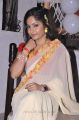 Actress Madhavi Latha in Cream Georgette Saree Hot Stills
